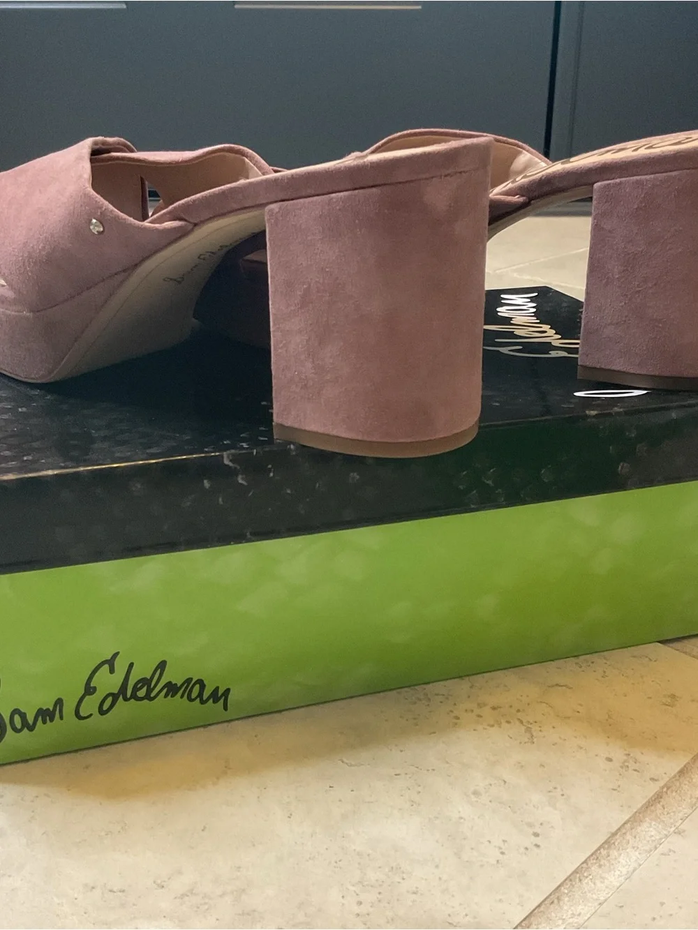 Sam Edelman Jayne Platform Sandal - Dusty Rose 11M suede NIB